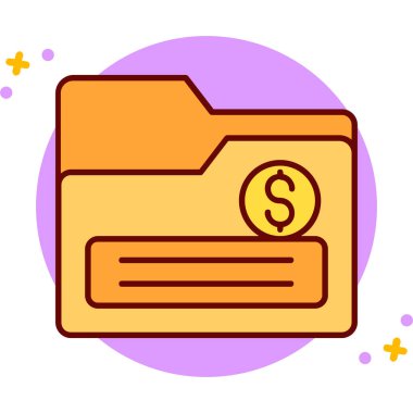 Para için. Web simgesi basit illüstrasyon