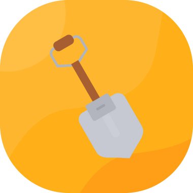 Kürek düz ikonu bahçe, tarım, çiftçilik için