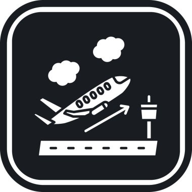 Uçak simge vektör çizim.