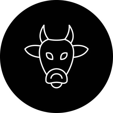 Moda tarzında izole edilmiş inek simgesi