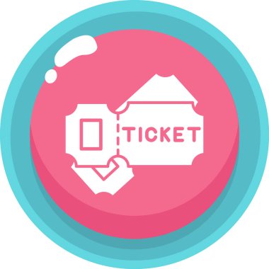 Bilet. Web simgesi basit illüstrasyon