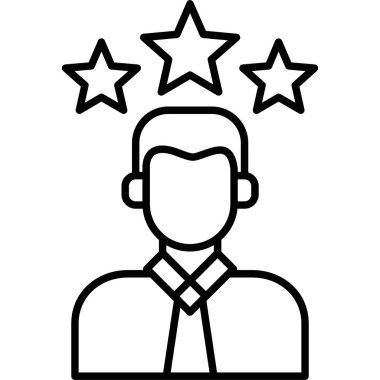 İş adamı simgesi, vektör illüstrasyonu