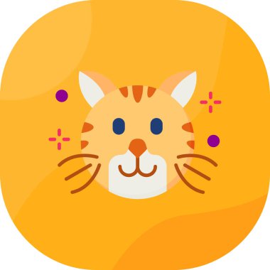 kedi yüz simgesi vektör illüstrasyon tasarımı