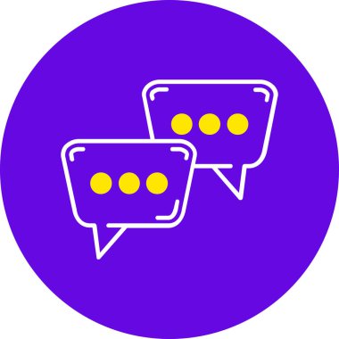 Sohbet simgesinin vektör illüstrasyonu