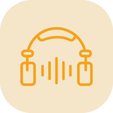 kulaklık simgesi vektör illüstrasyonu