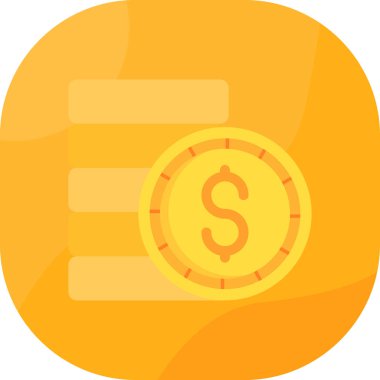 Para için. Web simgesi basit illüstrasyon