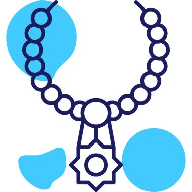 kolye moda aksesuar simgesi ana hat biçiminde