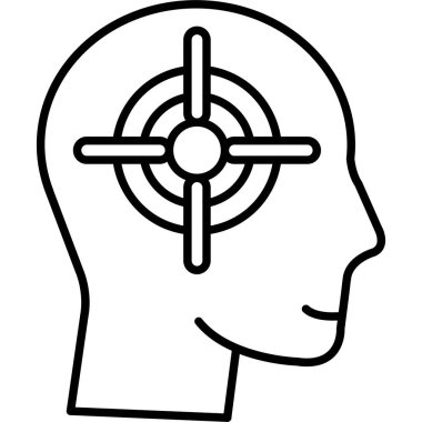 insan kafası simgesi olan baş, satır biçimi