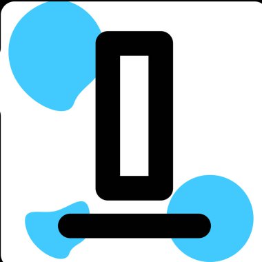 Tek bir harf simgesinin vektör illüstrasyonu