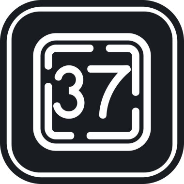 Yedi numaralı simgenin vektör illüstrasyonu