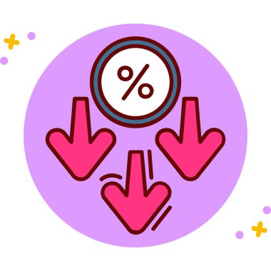 yüzde simgesi vektör illüstrasyonu