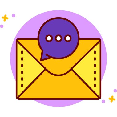 E-posta. Web simgesi basit illüstrasyon