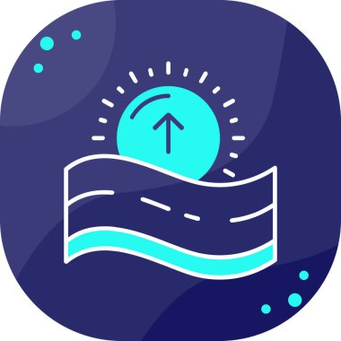 Navigasyon haritası gezinme simgesi doldurulmuş dış hat biçimi