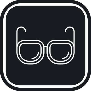 gözlük simgesi, vektör illüstrasyonu