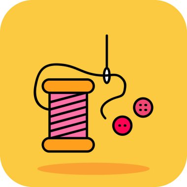 iplik ipliği renk ikonu vektör illüstrasyonuName