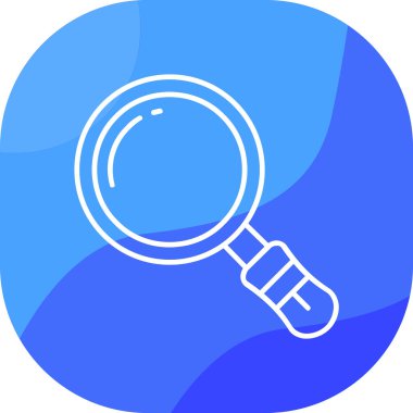 Büyütme cam simgesi, vektör illüstrasyonu