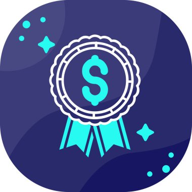 Rozet simgesi, vektör illüstrasyonu