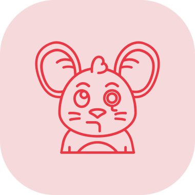 Şirin Fare simgesi vektör çizimi