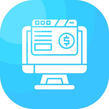 Çevrimiçi bankacılık simgesi basit vektör. Online para. online para