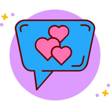 Kalpli aşk kabarcığı mesajı