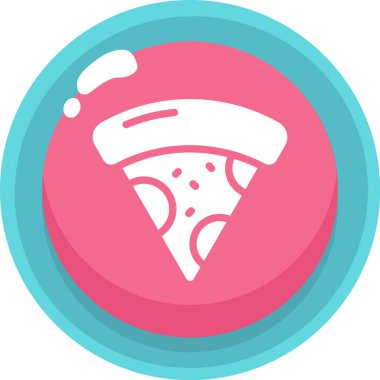 pizza. Web simgesi basit illüstrasyon