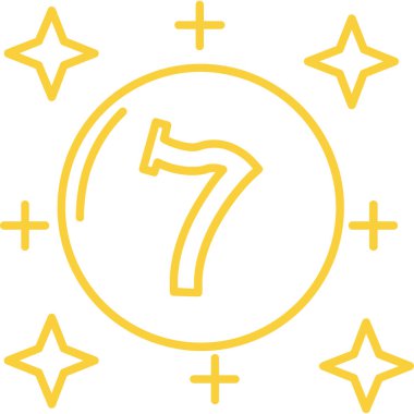 7 numaralı simge, basit tasarım