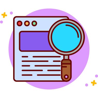 Ara. Web simgesi basit illüstrasyon