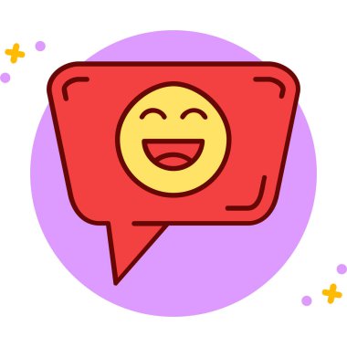 Konuş. Web simgesi basit illüstrasyon