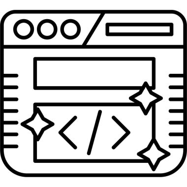 Web tarayıcı simgesi vektör illüstrasyonu