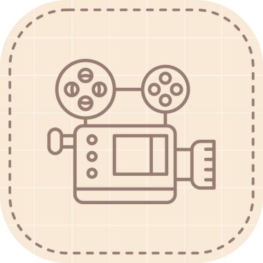 Film kamerası simgesinin vektör illüstrasyonu