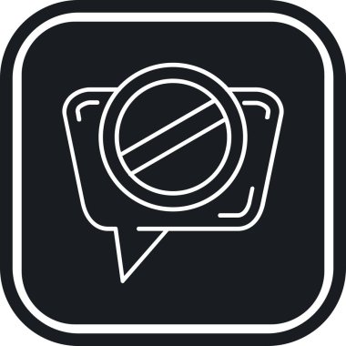 Konuş. Web simgesi basit illüstrasyon