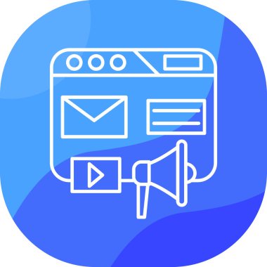 Pazarlama reklam simgesi - taslak biçimi