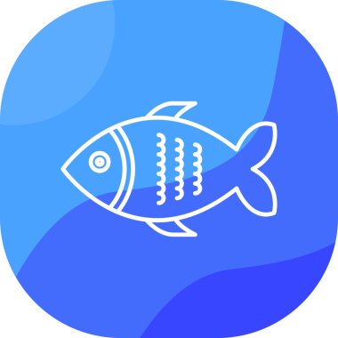 Balık. Web simgesi basit illüstrasyon