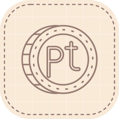 Tek harf p simgesinin vektör illüstrasyonu