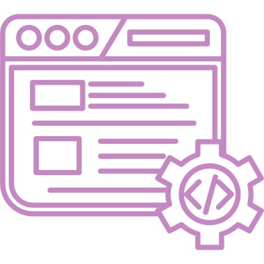 Web geliştirme simgesini ana hat biçiminde ayarla