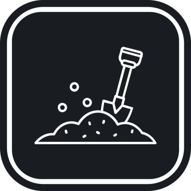 Kürek simgesi, vektör illüstrasyonu