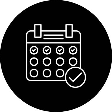 vektör Takvimi Simgesi illüstrasyonu