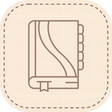 Kitap simgesinin vektör illüstrasyonu