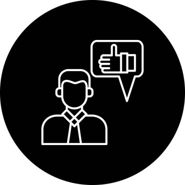 İş adamı simgesi, vektör illüstrasyonu