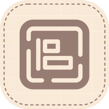 Tek bir labirent simgesinin vektör çizimi