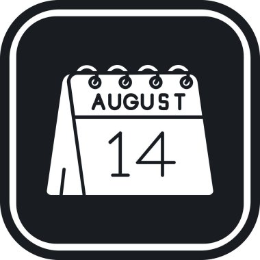 Ağustosta düz simge tasarımı