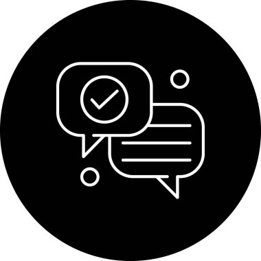 Sohbet simgesinin vektör illüstrasyonu