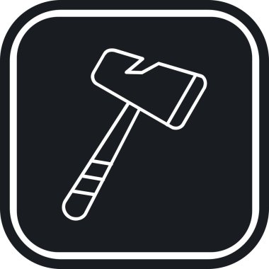 Çekiç simgesi işaret vektör illüstrasyonu 