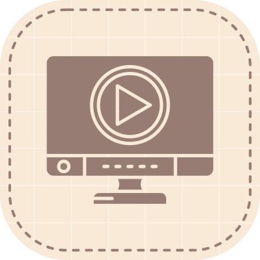 video oynatıcı simgesi, vektör illüstrasyonu