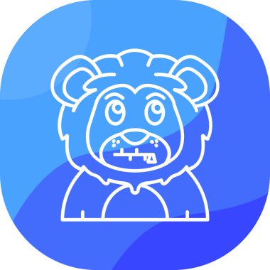 Çizgi ayı simgesi beyaz arkaplanda izole edildi. Renkli taslak konsepti. vektör