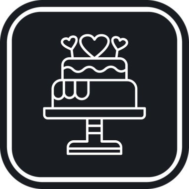 kalp simgesi olan pasta