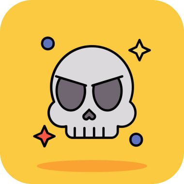 soyut arkaplanda kafatası vektör simgesi