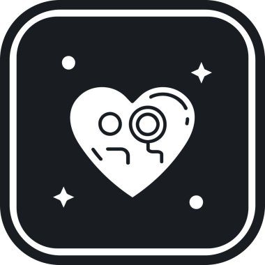 Aşk kalp ikonu vektör illüstrasyonu