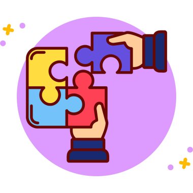 Bulmaca bulmacası simgesi - taslak biçimi