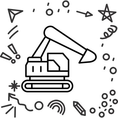 çizgi uydu anten simgesi beyaz arkaplanda izole edildi. Radyo anteni, radyo ve astronomi anteni. Renkli taslak konsepti. vektör